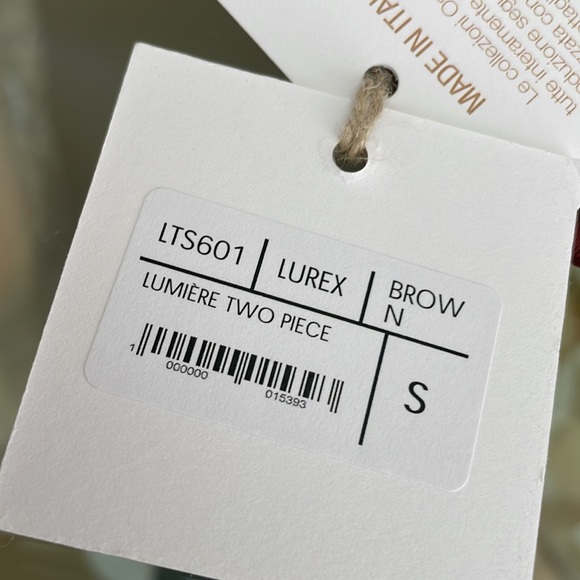 OSEREE Lumiere microkini bottom, Brown lured metallic, NWT, Size S - Picture 9 of 9